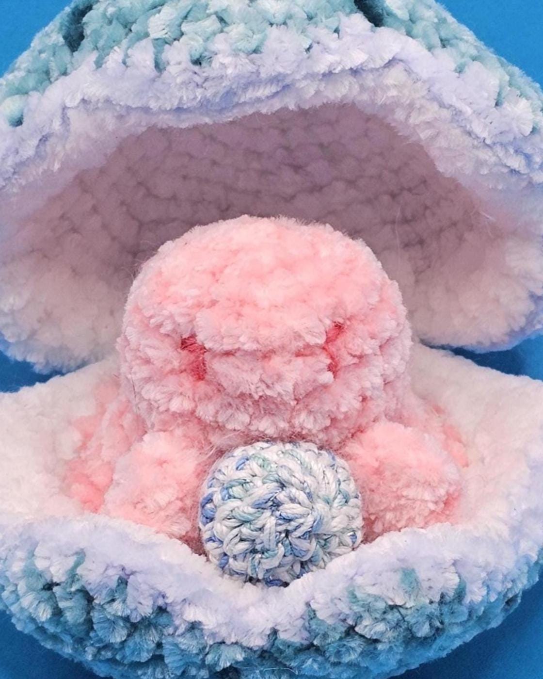 Crochet Seashell Plush Decor – Amigurumi Ocean Spirit Doll - Image 9