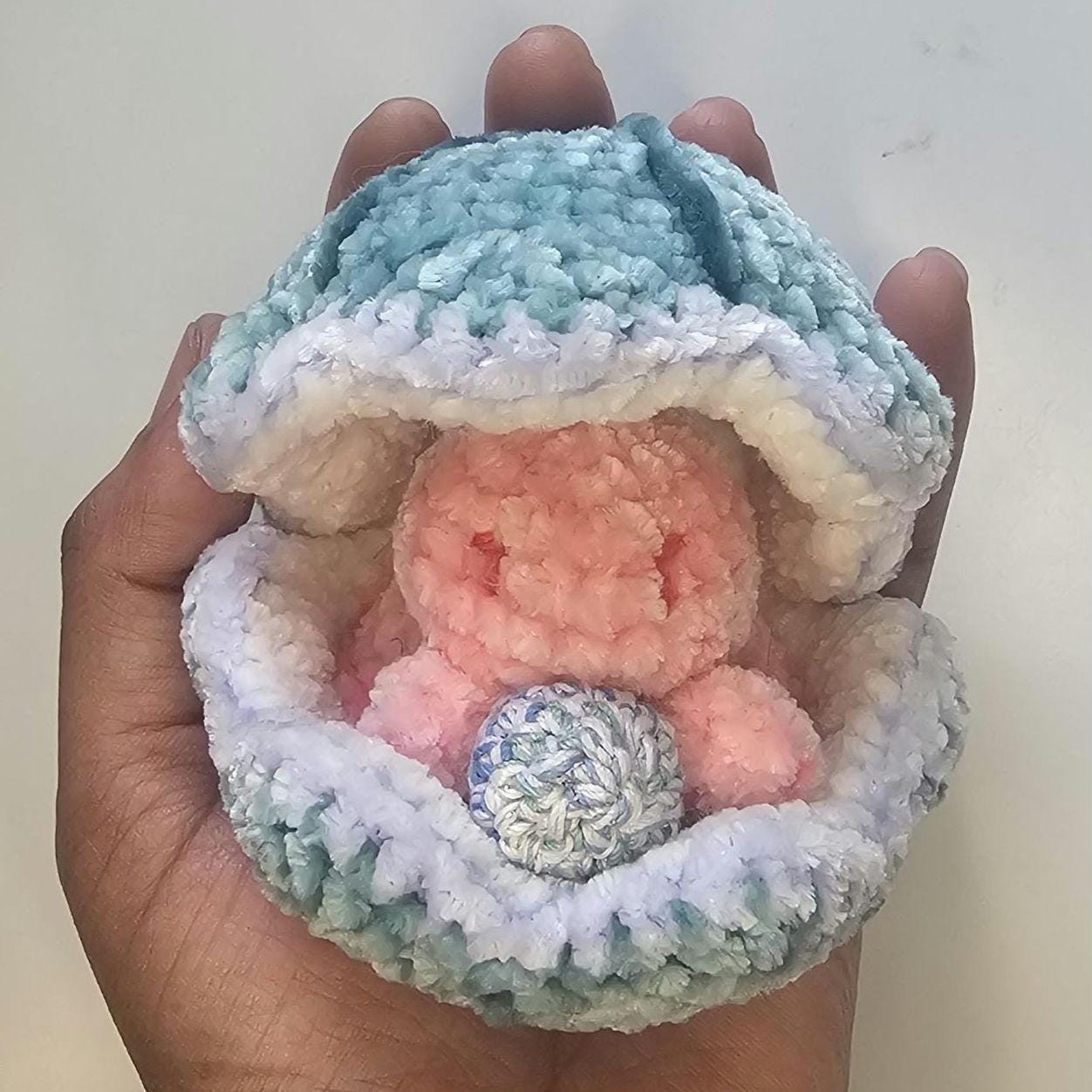Crochet Seashell Plush Decor – Amigurumi Ocean Spirit Doll - Image 8