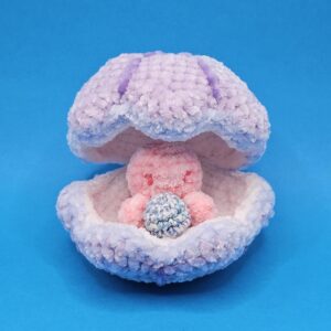 Crochet Seashell Plush Decor – Amigurumi Ocean Spirit Doll