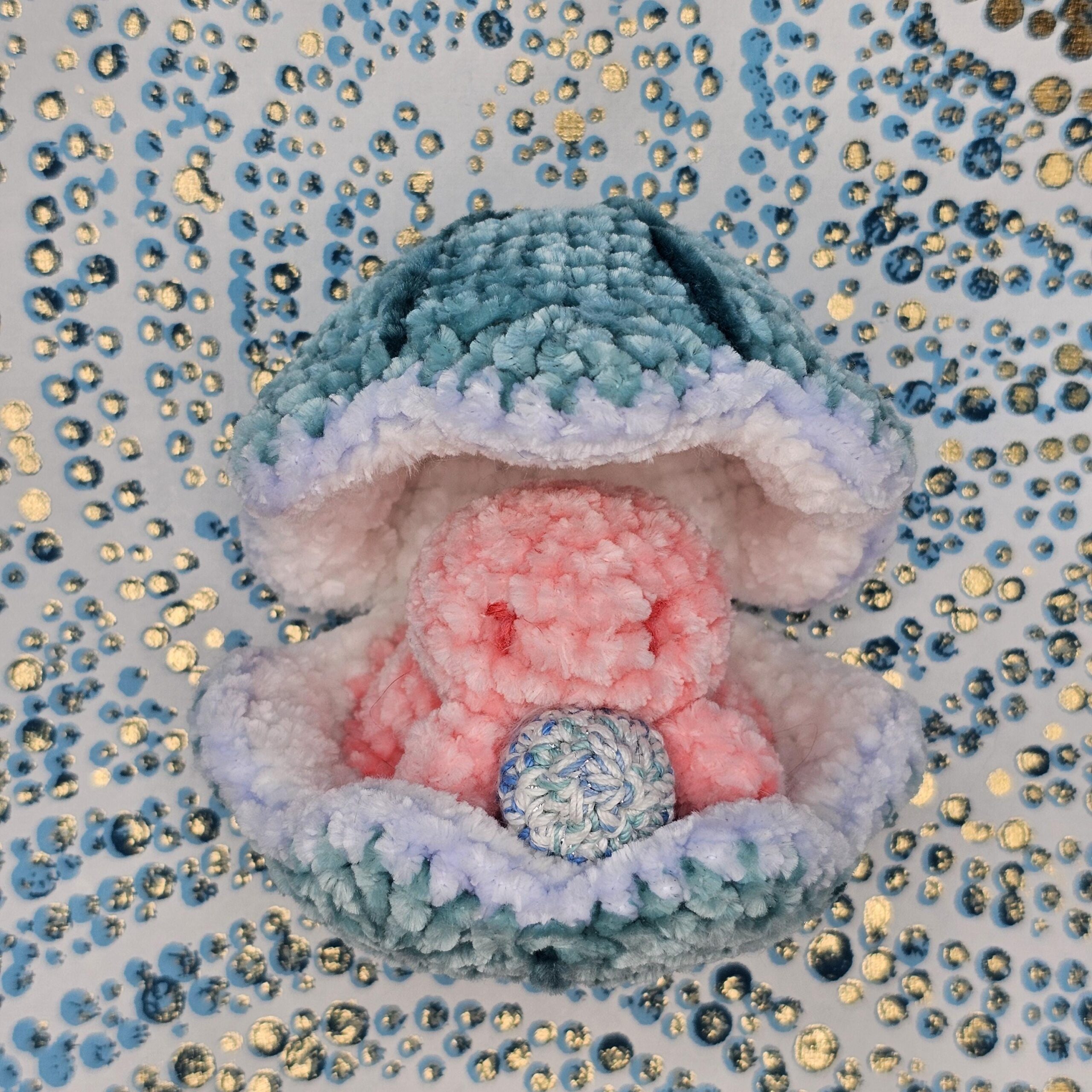 Crochet Seashell Plush Decor – Amigurumi Ocean Spirit Doll - Image 3