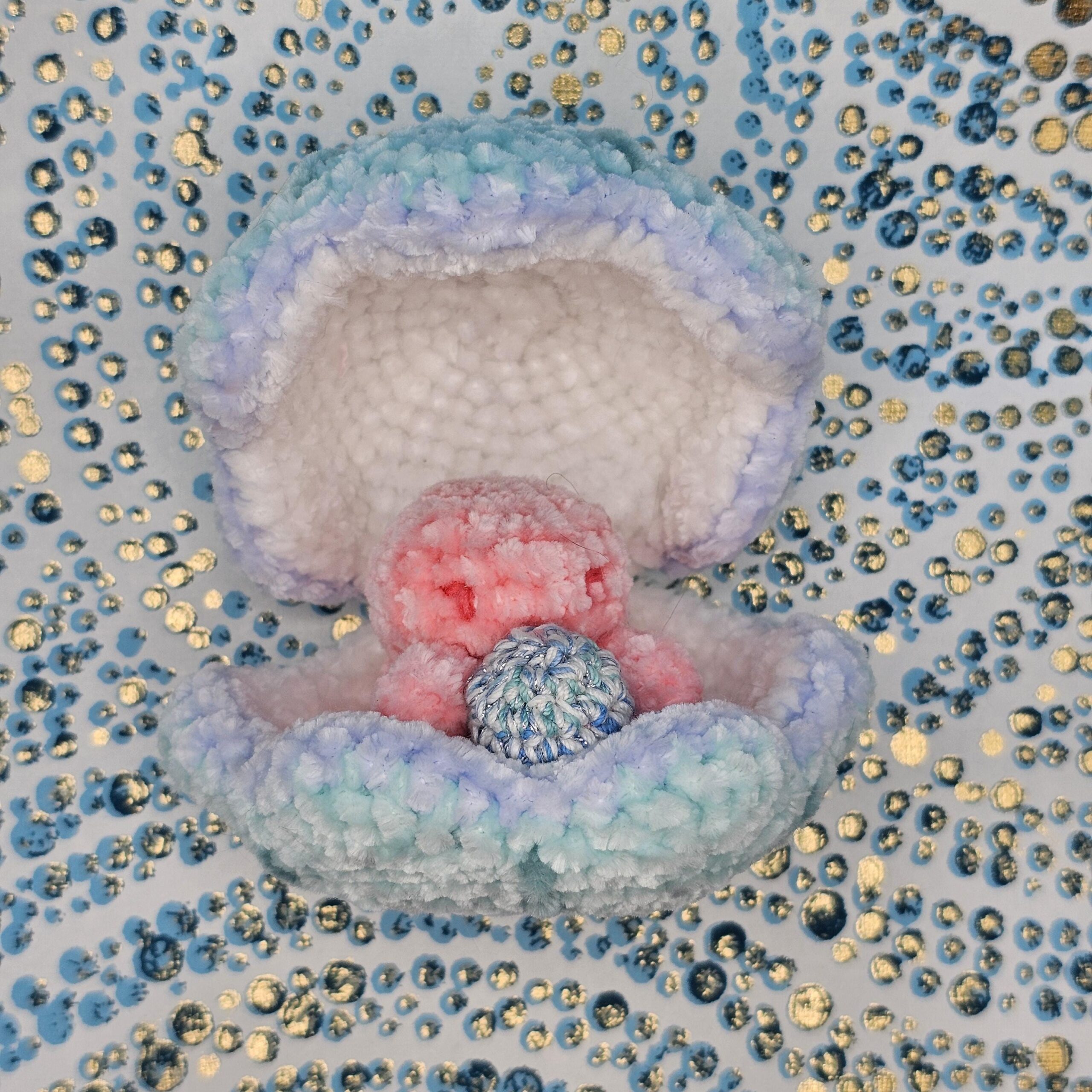 Crochet Seashell Plush Decor – Amigurumi Ocean Spirit Doll - Image 5