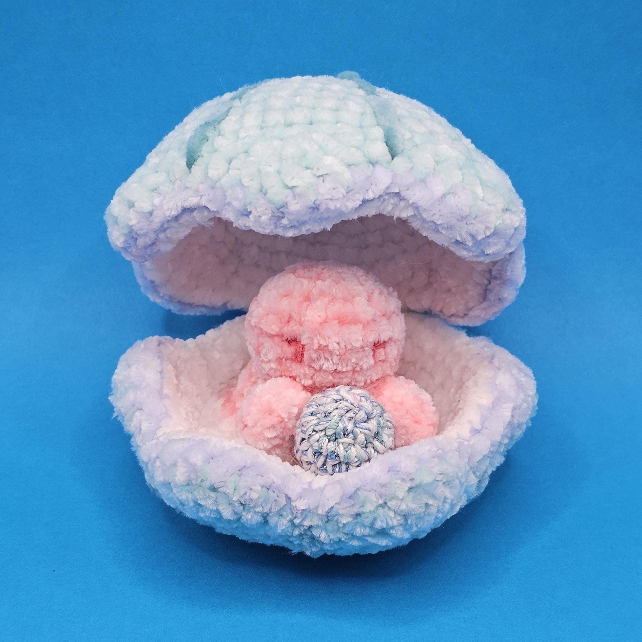 Crochet Seashell Plush & Scallop Keychain Bundle - Image 7