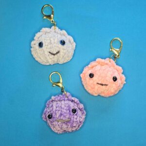 Mini Scallop Shell Keychain | Handmade Crochet Ocean Charm
